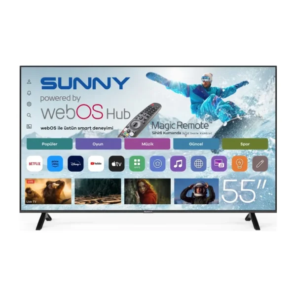 Sunny SN55FMN252 4K Ultra HD 55" 140 Ekran Uydu Alıcılı webOS Smart LED TV