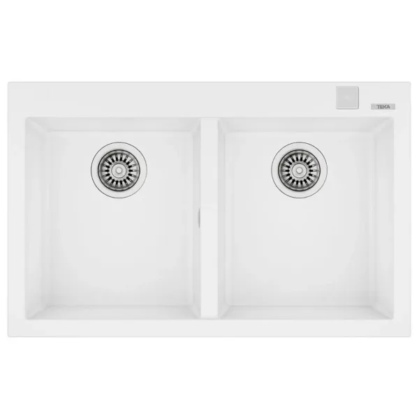 Teka Forsquare 790 TG Çift Hazneli Artic White Granit Eviye