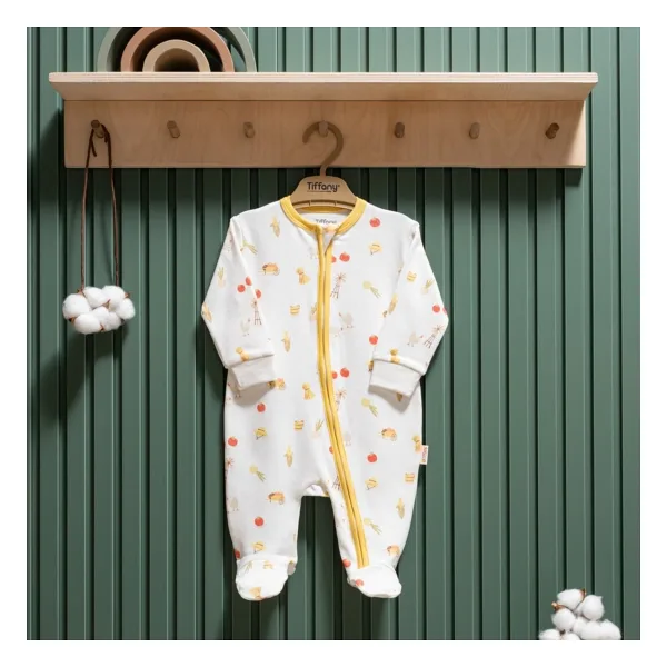 Tiffany Baby Strawberry Organik Theme Fermuarlı Tulum 45040