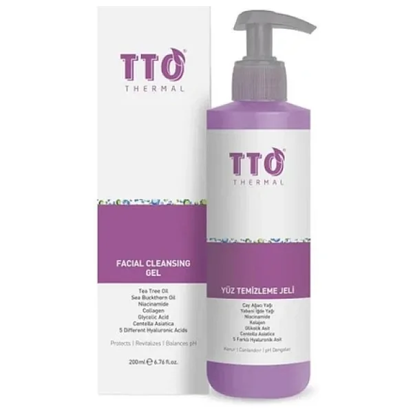 TTO Thermal Yüz Temizleme Jeli Normal Akneli Rozalı Ciltler 200ml