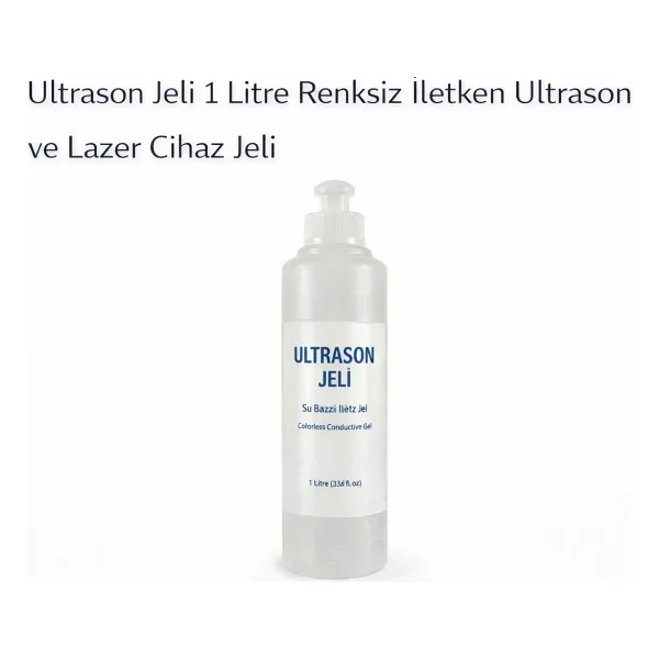 Ultrason Jeli 1 Litre Renksiz İletken Ultrason Ve Lazer Cihaz Jeli 1 Adet
