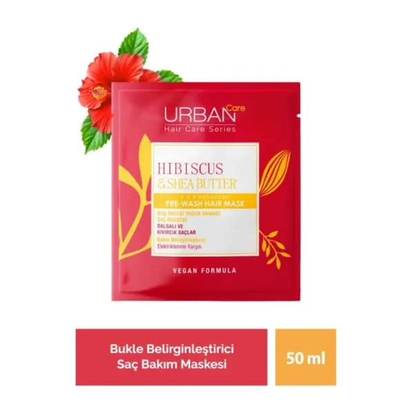 Urban Care Twisted Curls Hibiscus ve Shea Yağı Duş Öncesi SOS Onarıcı Saç Bakım Maskesi 50 ml