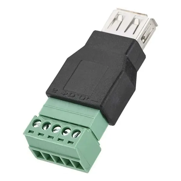 USB Dişi - 5'li Klemens Çevirici / USB 2.0 to 5-Pin Terminal