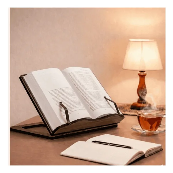 Vigo Wood Ahşap Kitap Okuma ve Tablet Standı Ceviz