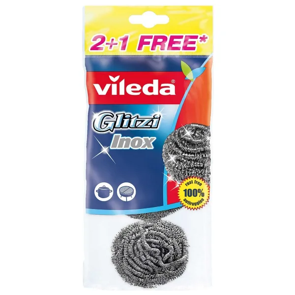 Vileda Bulaşık Teli Çelik Inox 3'lü
