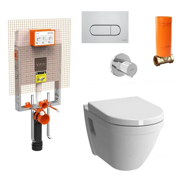 Vitra S50 Asma Klozet Ve Vitra Gömme Rezervuar Tam Set 800-2027