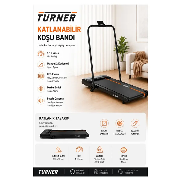 Voit Turner Katlanabilir Koşu Bandı