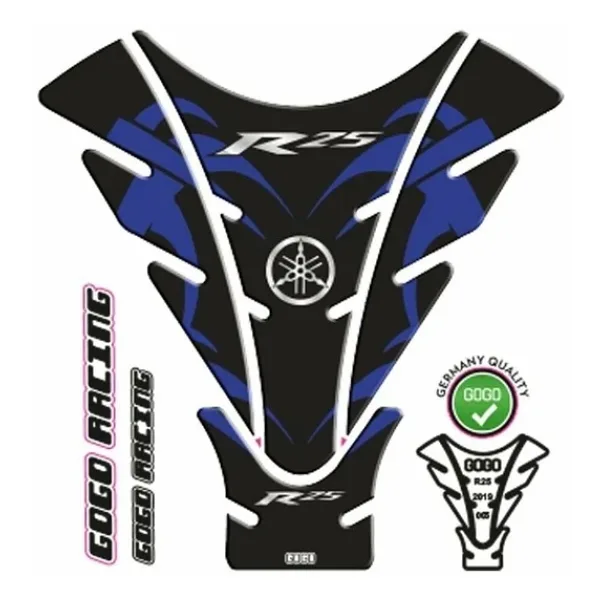 Yamaha R25 2019 - 2024 Uyumlu Tank Pad 005