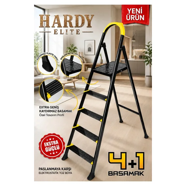 ZE Zigana Ev Gereçleri Hardy 4+1 Basamaklı Özel Tasarım Hafif Merdiven