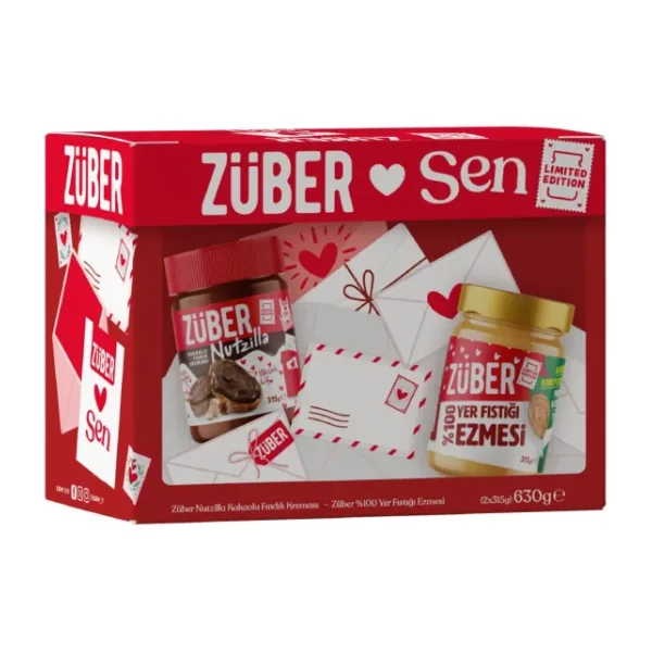 Züber Limited Edition Özel Paket (Nutzilla Kakaolu Fındık Kreması + %100 Yer Fıstığı Ezmesi)