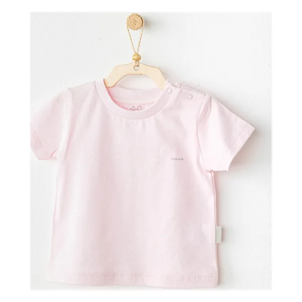 AndyWawa Casual AC25971 Pembe Bebek Tişört