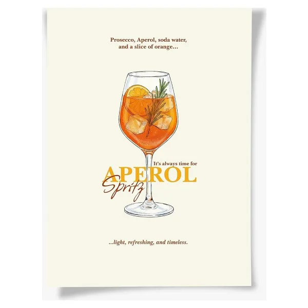 Aperol Spritz Kokteyl Posteri
