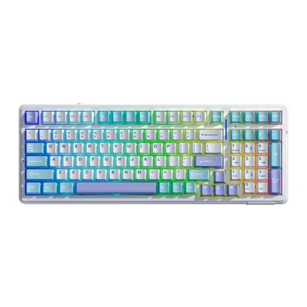 Aula F99 Lila RGB GrayWood V3 Switch Kablolu/Kablosuz Mekanik Oyuncu Klavyesi