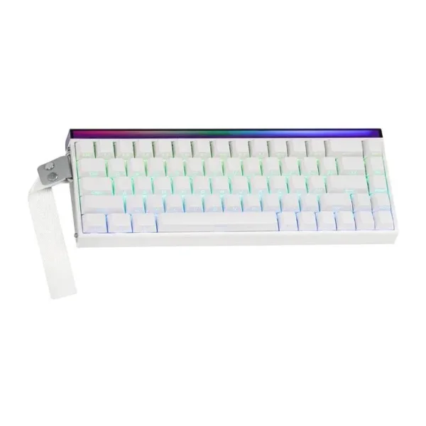 Aula Hero 68 HE Manyetik Klavye Rapid Trigger Meteor Switch 8000Hz RGB Neon TKL Hot Swap Oyuncu Klavyesi Beyaz