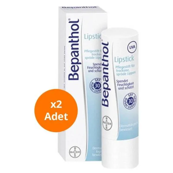 Bepanthol Lipstick Güneş Koruyucu Spf 30 4.5 gr 2 Adet Dudak Kremi