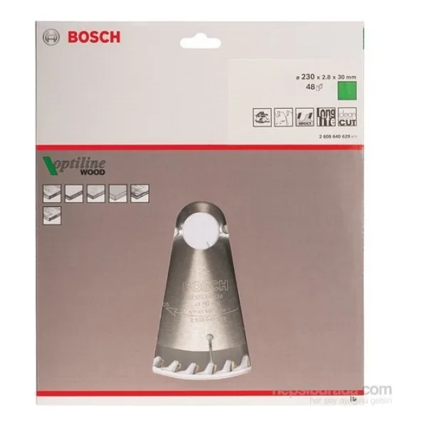 Bosch Optiline 2608640629 230x30 mm 48 Diş Ahşap Daire Testere Bıçağı