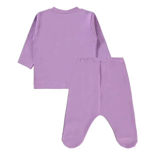 Civil Baby Düz 1-6 Ay Pijama Takımı - Lila 3-6 Ay
