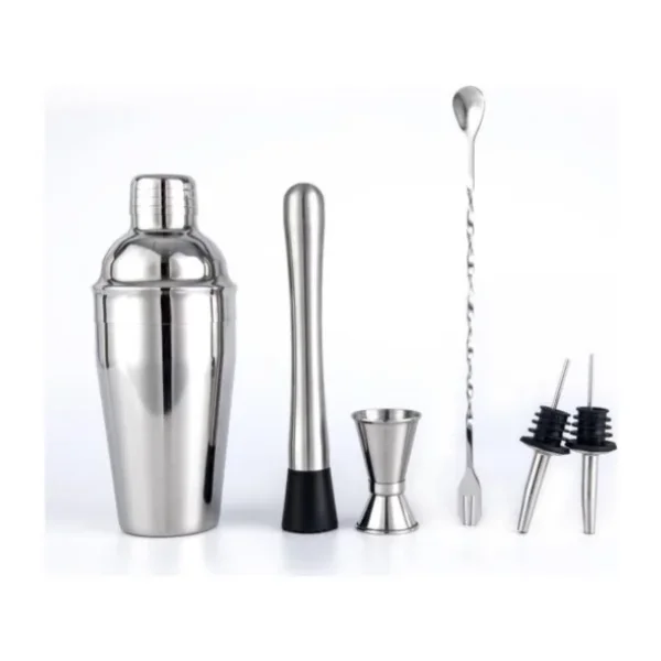 Coofbe Profesyonel Paslanmaz Çelik 750ML 6 Parça Kokteyl Seti Kokteyl Hazırlama Bar Shaker Seti