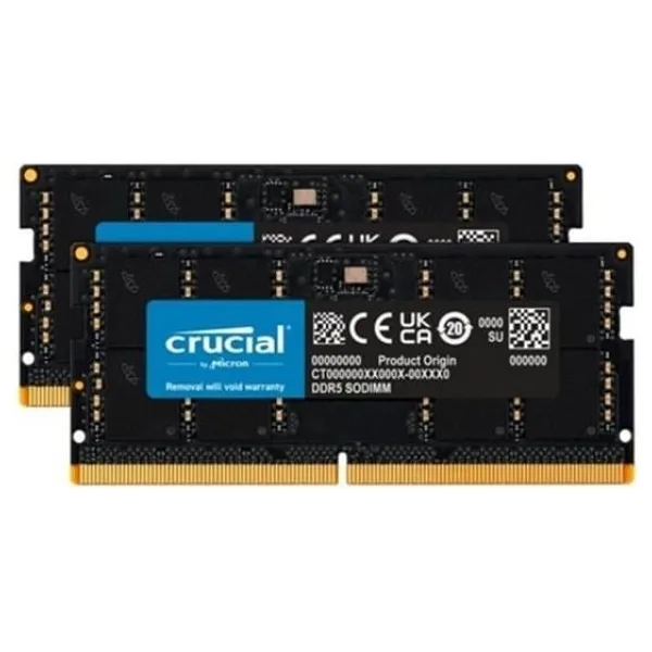 Crucial 64 GB (2x32) 4800 MHz CL40 CT2K32G48C40S5 DDR5 Ram