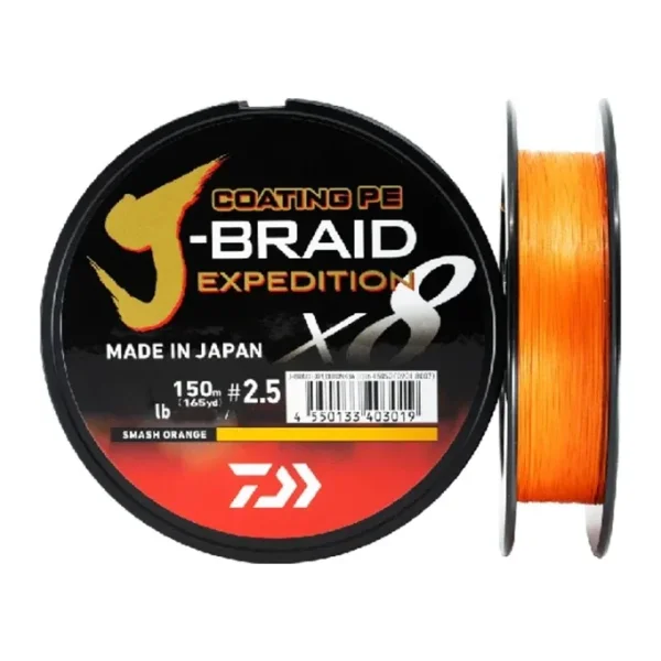 Daiwa J-Braid Expedition 8X 150 m 0.10 mm 7 kg Smash Orange İp Misina