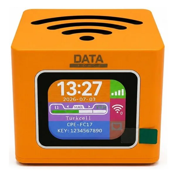 DATAFORCE Q51 WİFİ 6 3200MBPS 1PORT 2.4GHz - 5GHz 4G LTE TAŞINABİLİR SIM KART GİRİŞLİ KÜP ROUTER