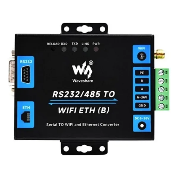 Endüstriyel RS232/RS485'ten WiFi ve Ethernet'e Dönüştürücü Modül