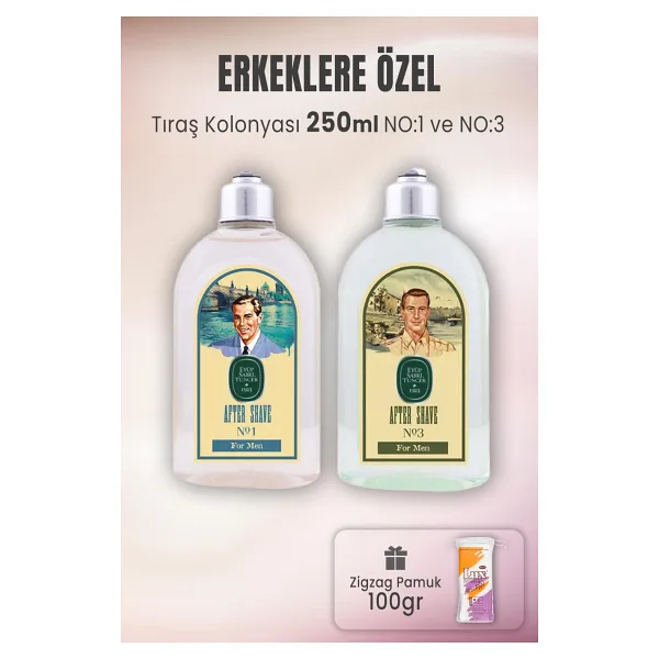 Eyüp Sabri Tuncer Tıraş Kolonyası No:1, No:3 Ve Zigzag Pamuk 100 Gr