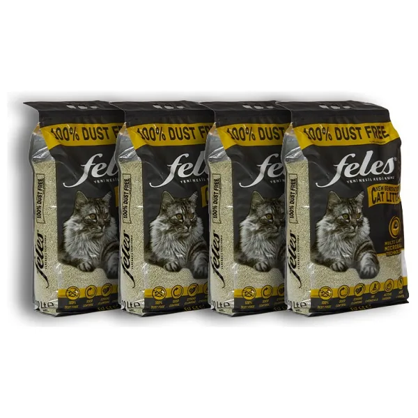 Feles Tozsuz 10 lt 4'lü Kedi Kumu