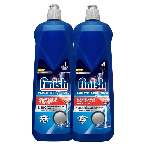 Finish Bulaşık Makinesi Parlatıcı & Kurutucu Sıvı 800 ml x 2