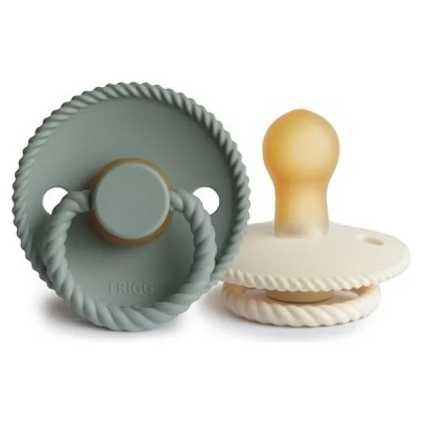 Frigg Rope İkili Kauçuk 0-6 Ay Emzik Cream-Sage