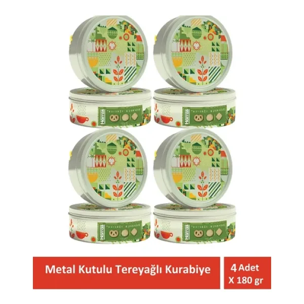 Harras Tereyağlı Kurabiye Metal Kutulu 4 Adet x 180 gr