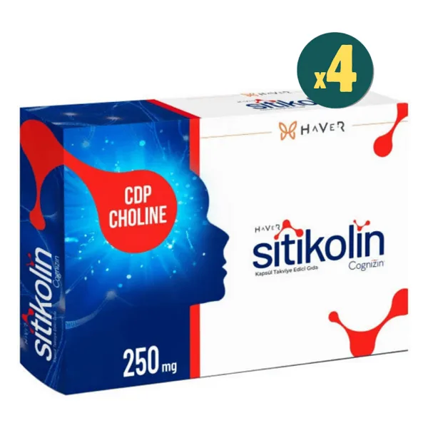 Haver Sitikolin Cognizin 250 mg 30 Kapsül 4 Adet