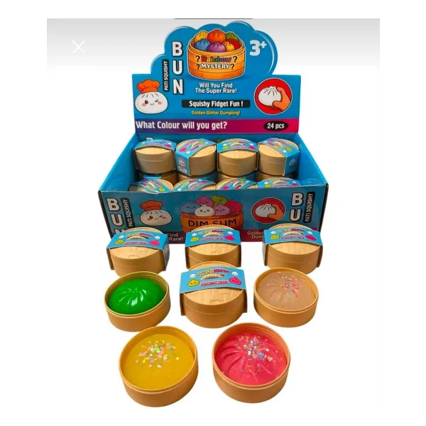 HOBİ Moj moj Mini Sukuşi New Trend Squishy Dumpling Sürpriz Renklerde Rainbow Mystery Squishy Bun