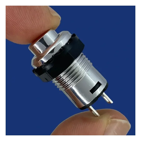 IC-185C Gümüş Buton Yuvarlak Plastik Kalıcı 12mm 2P