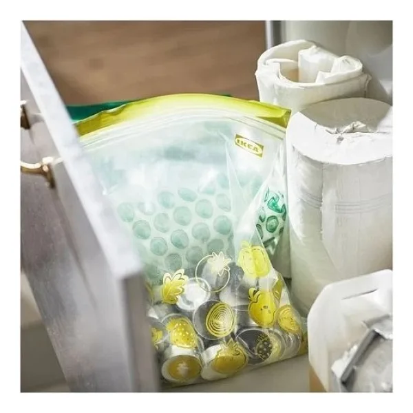 Ikea Istad Buzdolabı Poşeti, Kırmızı-Pembe, 2,5 Lt ve 1,2 Lt, 50 Adet- Ikea Istad Yeşil, 6 Lt ve 4,5 30ADET