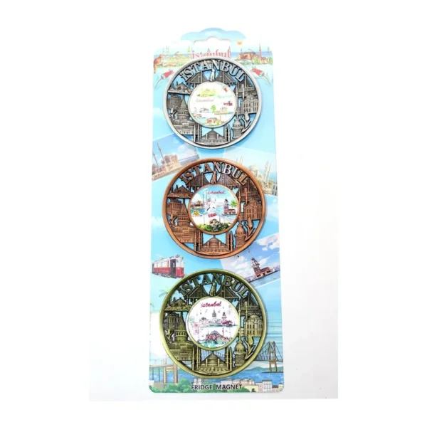 İstanbul Temalı Metal Magnet 3'Lü Set Alk2891