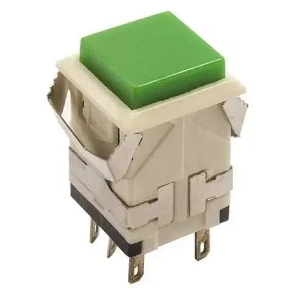 KD2-23 19mm Işıksız Anahtarlı Push Buton - Yeşil