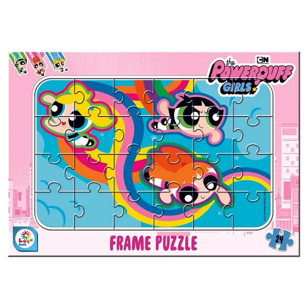 Laço Kids Powerpuff Girls 24 Parça Frame Puzzle PPG7604