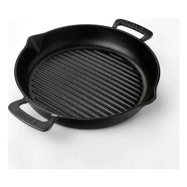 Lava Döküm 32 cm Metal Kulplu Yuvarlak Izgara LV ECO GT 32