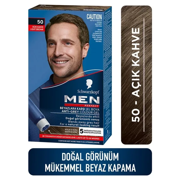 Men Perfect 50 Açık Kahve Erkek Saç Boyası