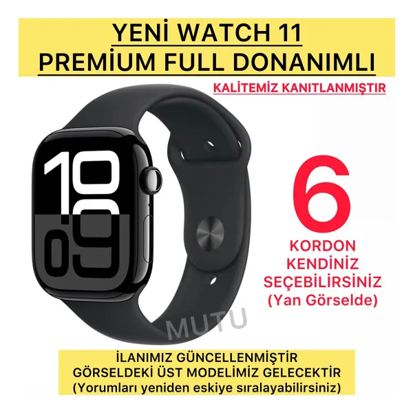 MUTU HK11 PRO MAX Yeni Kasa Watch 11 (hk10promax üstü) SonVersiyon Amoled Ekran FullDonanımlı Akıllı Saat