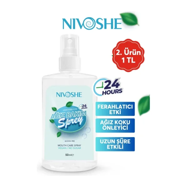 Nivoshe Premium Ağız Kokusu Önleyici Giderici Sprey Anında Koku Giderici Sprey 50 ML