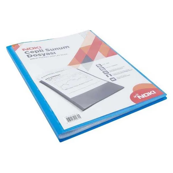 Noki Sunum Dosyası Cepli 100'lü Mavi 641100-N-130