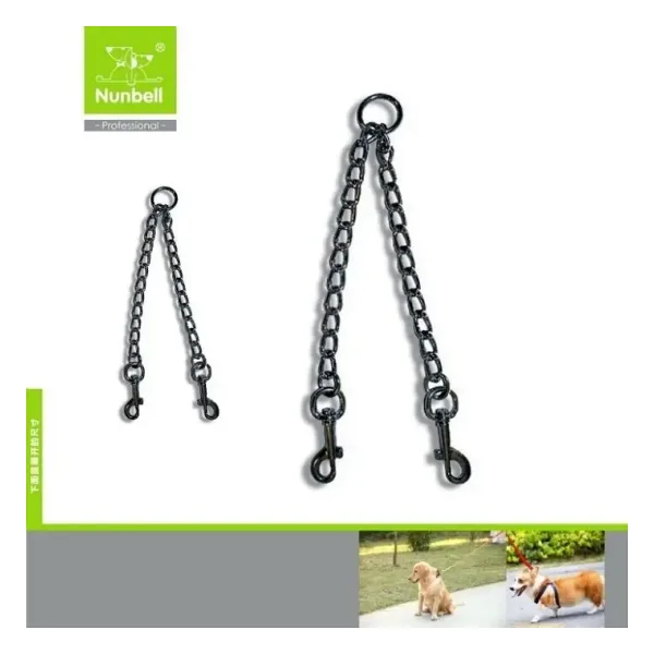 Nunbell Köpek Gezdirme Zinciri İkili 3.5cm