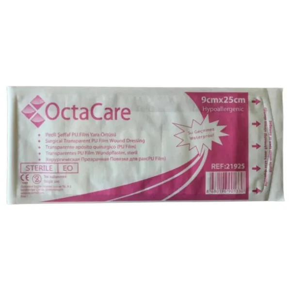Octacare Şeffaf Pu Su Geçirmez Yara Örtüsü 9cm X 25cm 1 Adet
