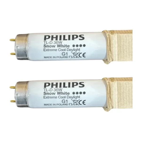 Philips 36W Snow White 12000K (Beyaz Işık) G13 Duylu Floresan (2 Adet)
