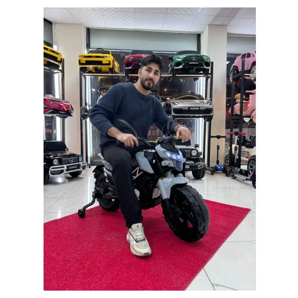 Poyraz Akülü 3-10 Yaş 12 Volt Akülü Motor Akülü Motosiklet - Gri