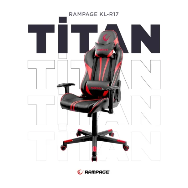 Rampage KL-R17 Titan Kırmızı-Siyah Oyuncu Koltuğu