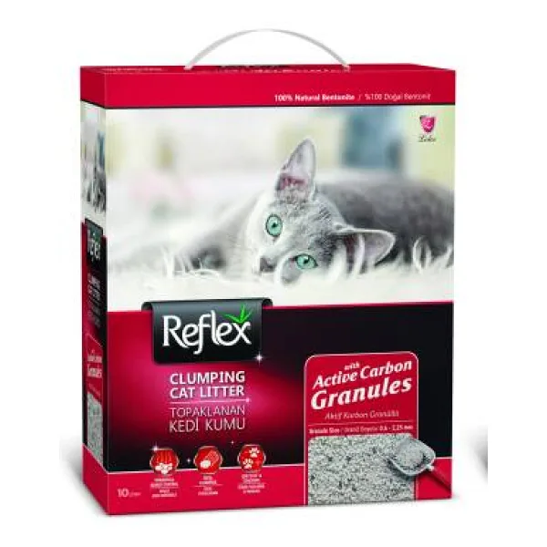 Reflex Aktif Karbon Granüllü 10 lt Topaklanan Kedi Kumu