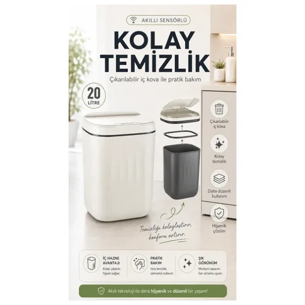 Sensörlü Çöp Kovası